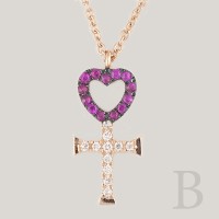 Κολιέ σταυρός Κ18